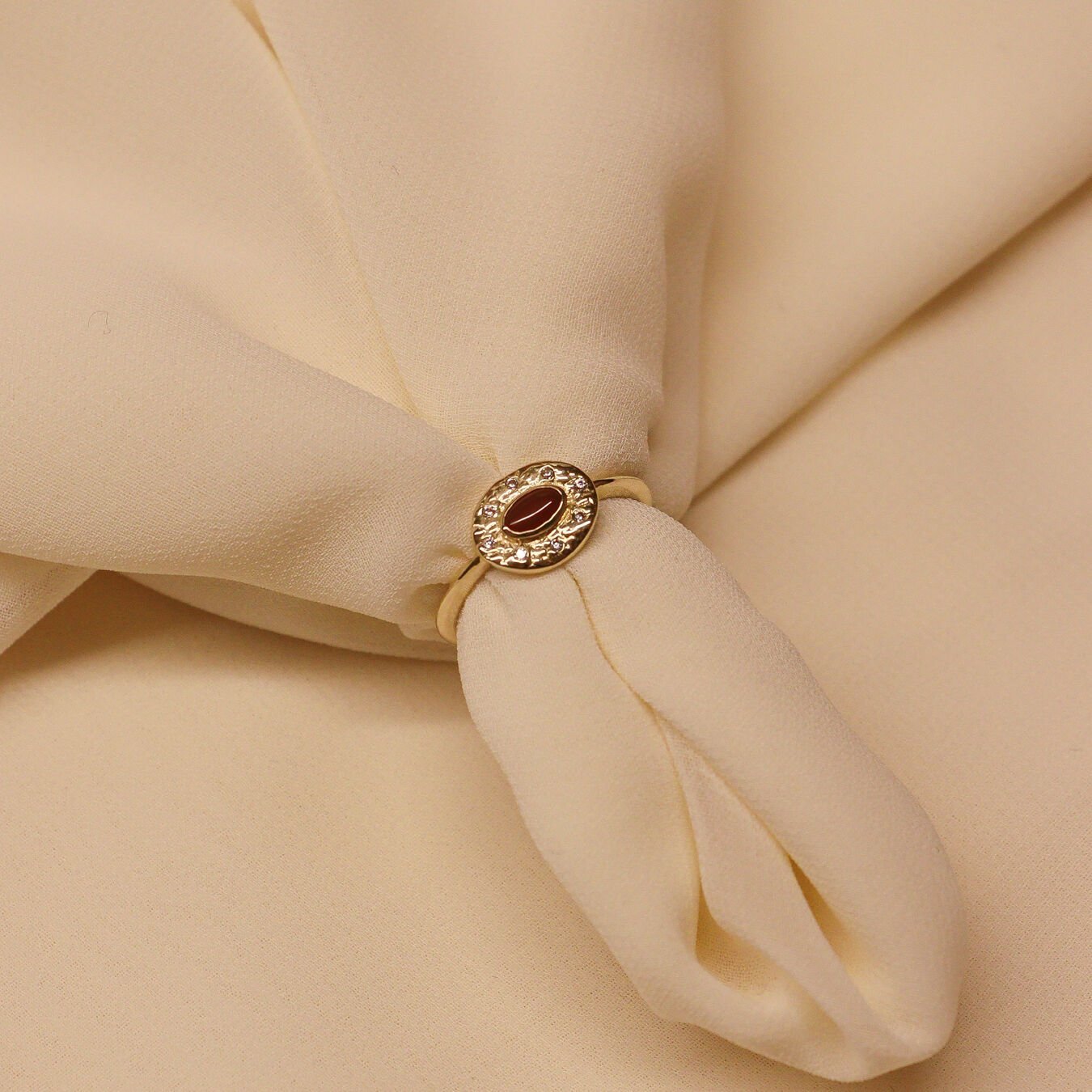 Dövme Plaka Akik Minimal Yüzük