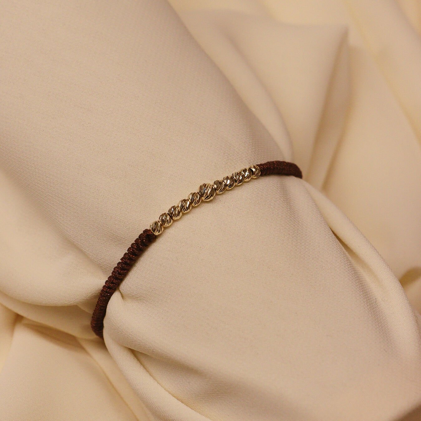 Type 2 Sıra Dorika Kahverengi İpli Bileklik