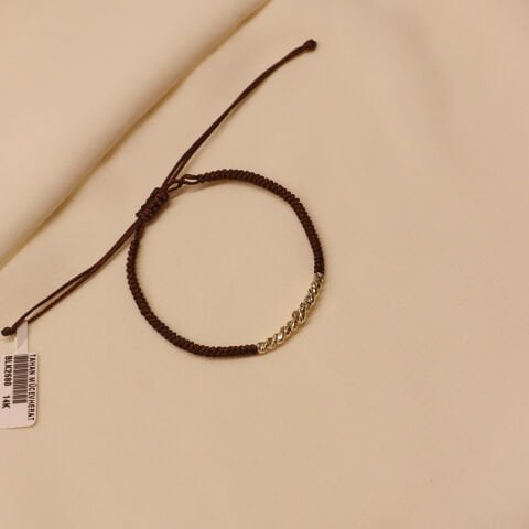 Type 2 Sıra Dorika Kahverengi İpli Bileklik