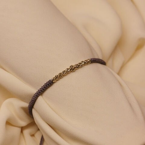 Type 2 Sıra Dorika Gri İpli Bileklik