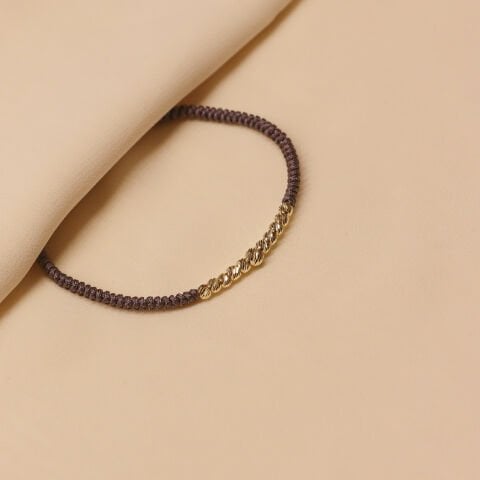 Type 2 Sıra Dorika Gri İpli Bileklik