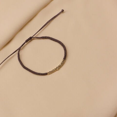 Type 2 Sıra Dorika Gri İpli Bileklik