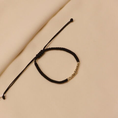 Type 2 Sıra Dorika Siyah İpli Bileklik