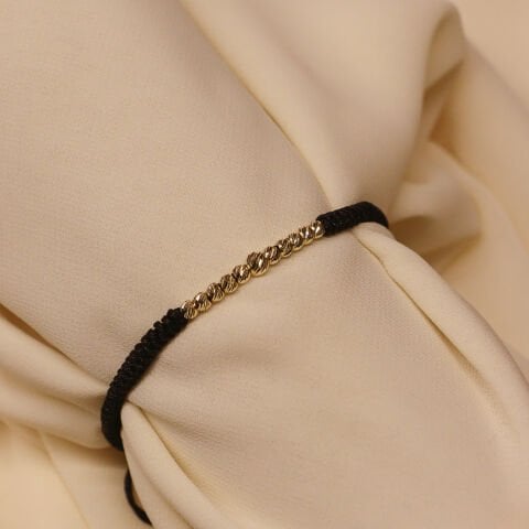 Type 2 Sıra Dorika Siyah İpli Bileklik