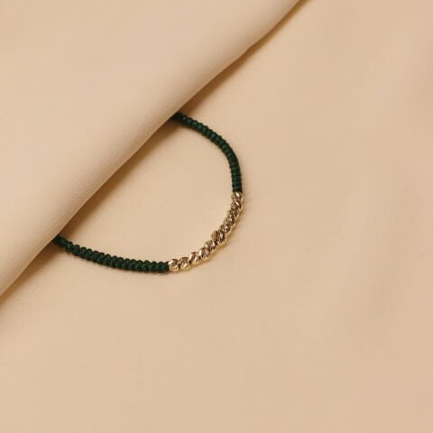 Type 2 Sıra Dorika Yeşil İpli Bileklik