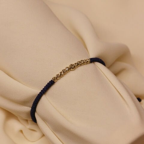 Type 2 Sıra Dorika Lacivert İpli Bileklik
