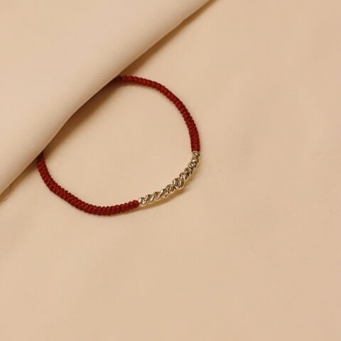 Type 2 Sıra Dorika Bordo İpli Bileklik