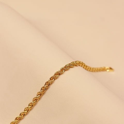 6.5 MM Halat Zincir Modern Bileklik
