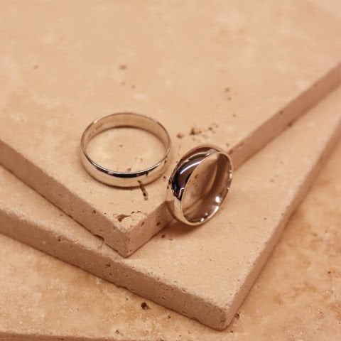 Beyaz Altın Klasik Alyans