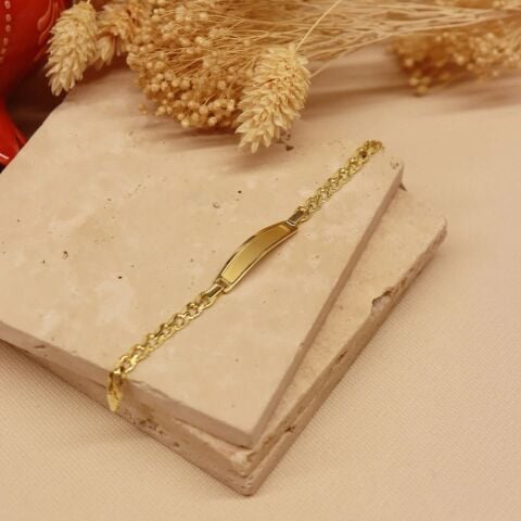 Gurmet Zincirli Plakalı Çocuk Bileklik