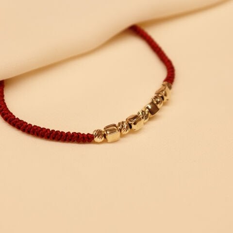 Dorica Küp Bordo İpli Bileklik