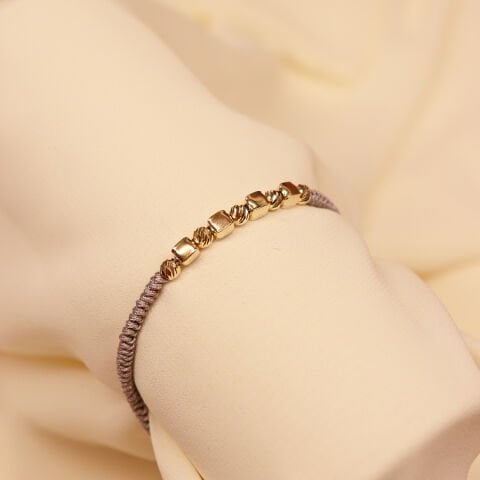 Dorica Küp Gri İpli Bileklik