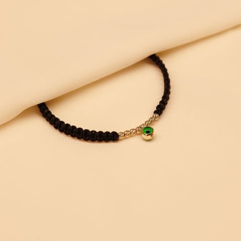 Yeşil Göz Dorica İpli Bileklik