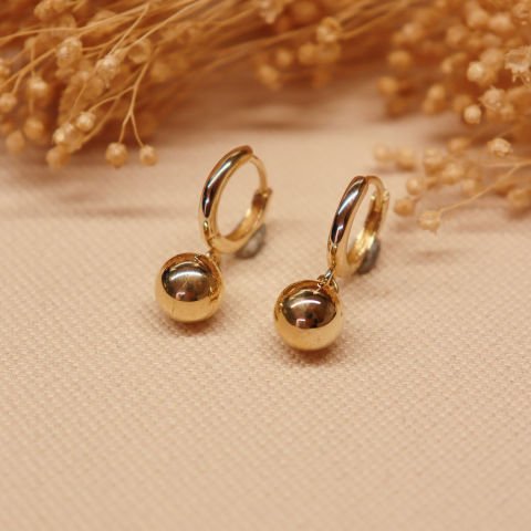 6 mm Top Sallantılı Küpe