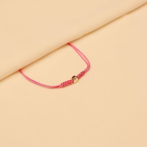 Mini Cubo Pembe İpli Bileklik