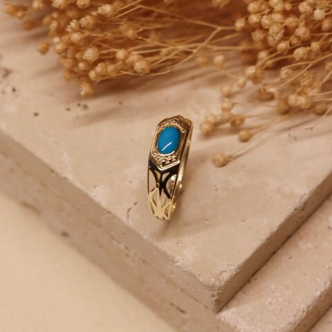 Defin Firuze Modern Yüzük