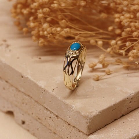 Defin Firuze Modern Yüzük