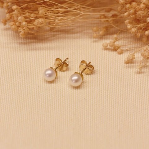 6 Mm İnci Vidalı Küpe