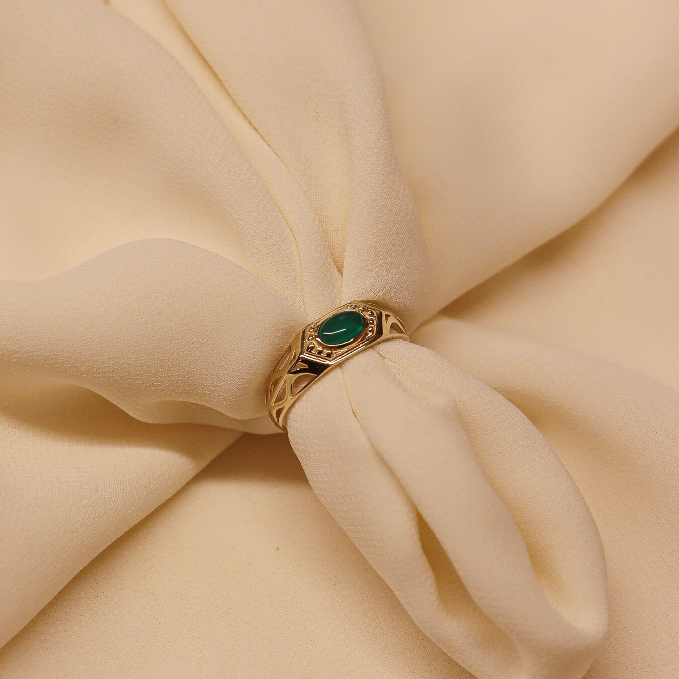 Defin Yeşim Modern Yüzük