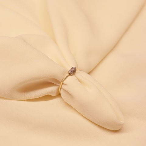 Taşlı Silindir Çizgi Minimal Yüzük