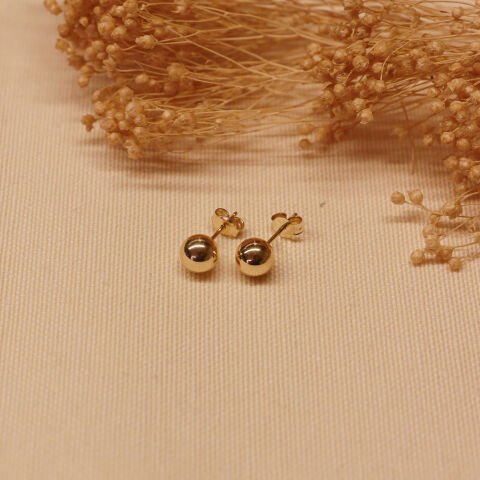7 Mm Pralak Top Vidalı Küpe