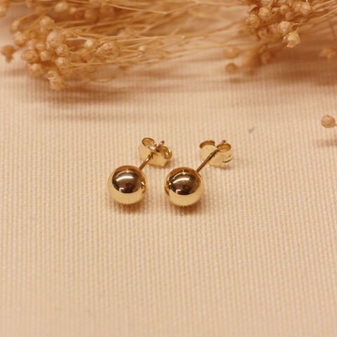 7 Mm Pralak Top Vidalı Küpe