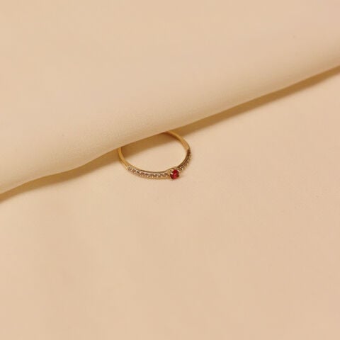 Ruby Minimal Yüzük