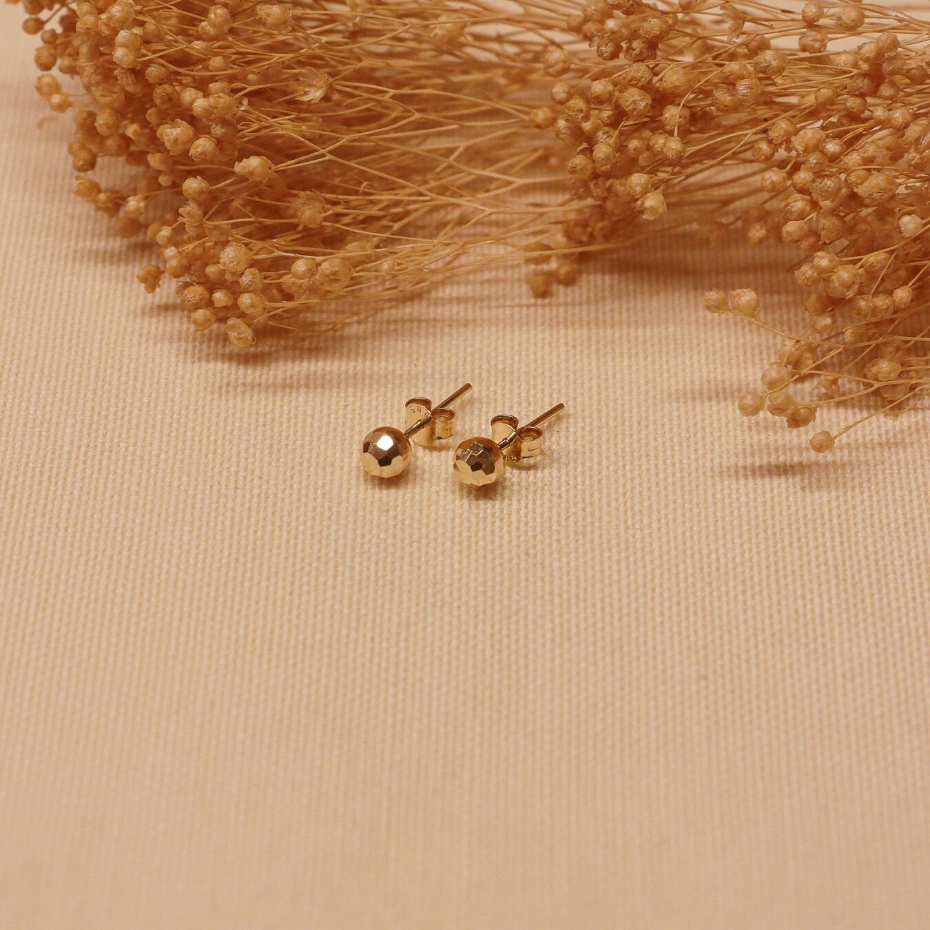 5 Mm Disko Top Vidalı Küpe