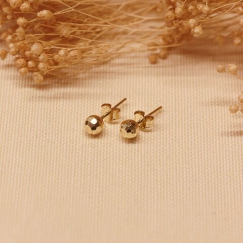 5 Mm Disko Top Vidalı Küpe