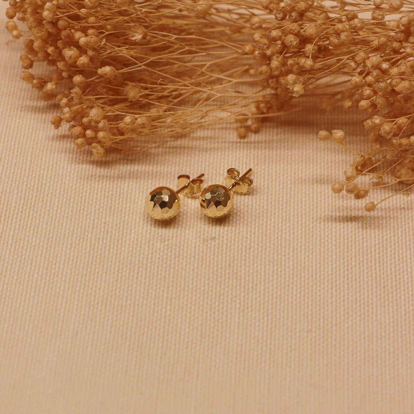 7 Mm Disko Top Vidalı Küpe