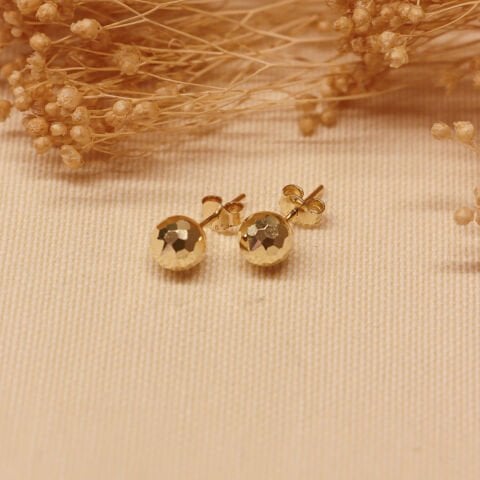 7 Mm Disko Top Vidalı Küpe