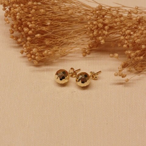 10 Mm Disko Top Vidalı Küpe