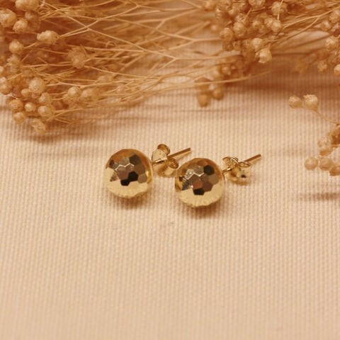 10 Mm Disko Top Vidalı Küpe