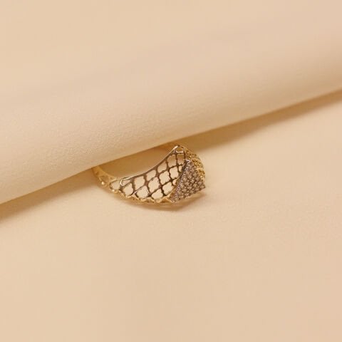 Üçgen Örme Modern Yüzük