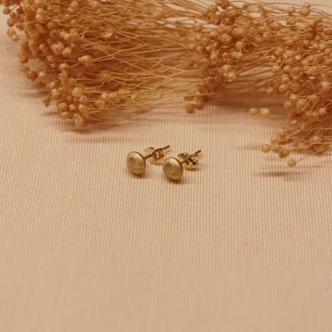 6 Mm Shiny Badem Vidalı Küpe