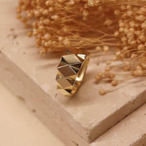 Prizma Yansıma Modern Yüzük