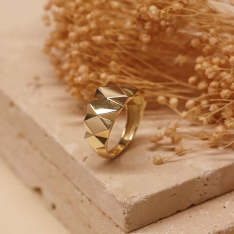 Prizma Yansıma Modern Yüzük