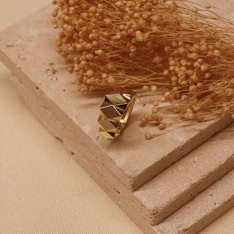 Prizma Yansıma Modern Yüzük