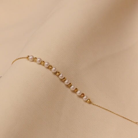 4 Mm İnci Dorika Minimal Bileklik