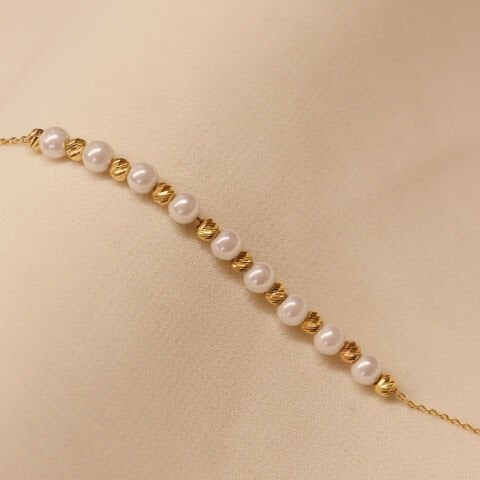 4 Mm İnci Dorika Minimal Bileklik