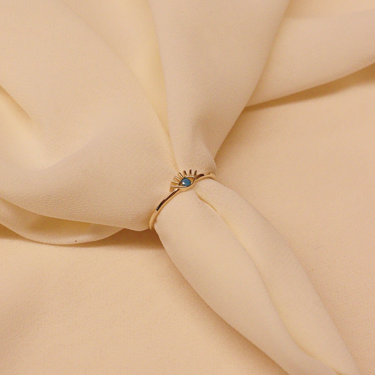 Firuze Kirpik Minimal Yüzük