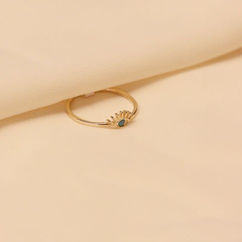 Firuze Kirpik Minimal Yüzük