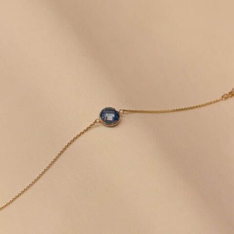 Forse Zincirli Blue Aura Minimal Bileklik