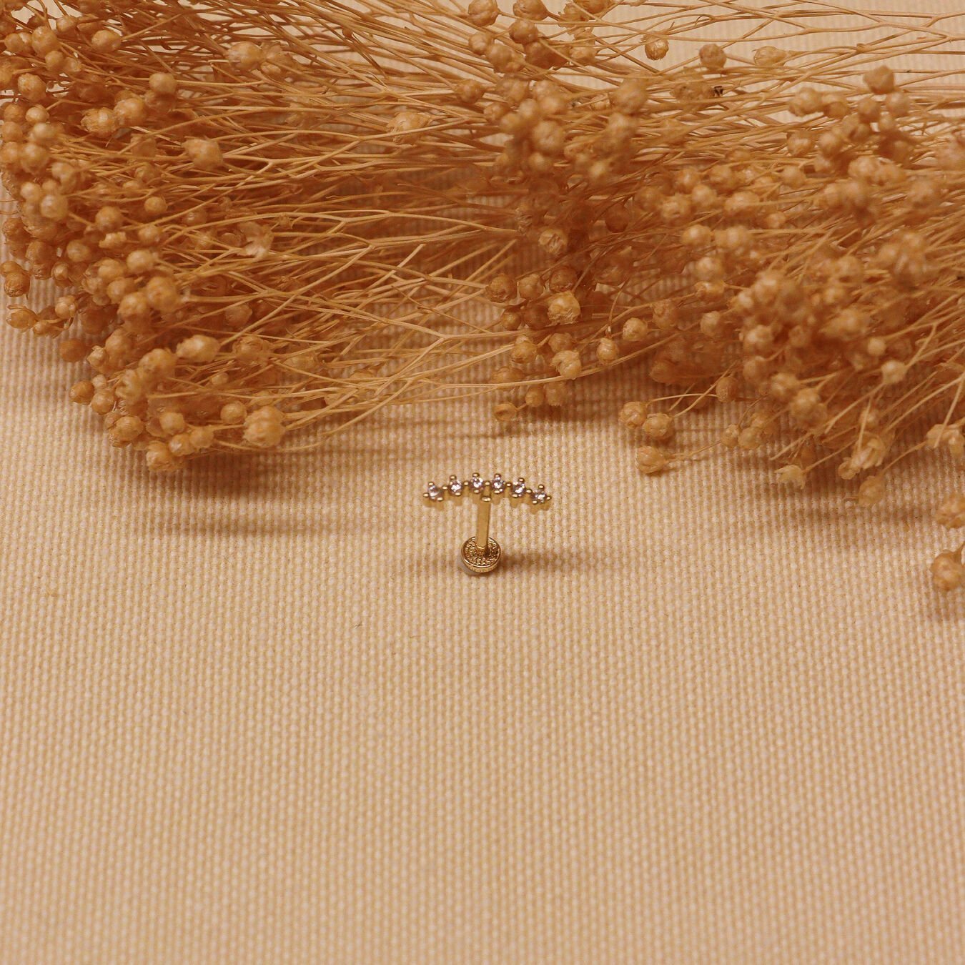 6 Taşlı Tragus Piercing