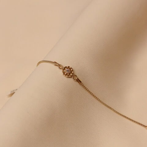 2 Mm Popcorn Zincirli Flora Modern Bileklik