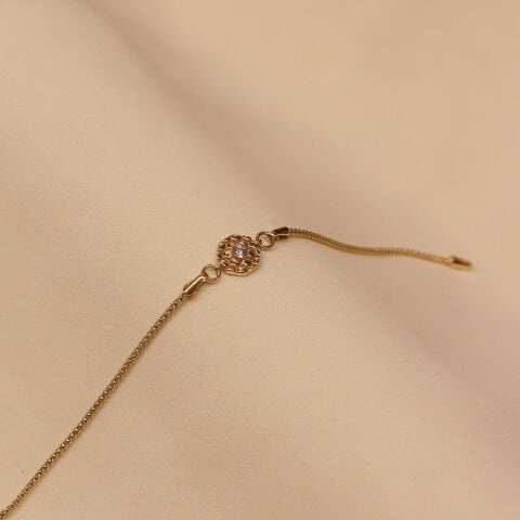 2 Mm Popcorn Zincirli Flora Modern Bileklik