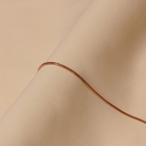 Rose Gold 2 Mm Tondo Balık Sırtı Zincir Modern Bileklik