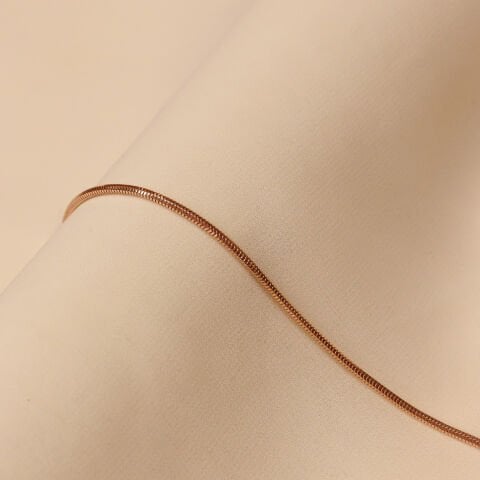 Rose Gold 2 Mm Tondo Balık Sırtı Zincir Modern Bileklik