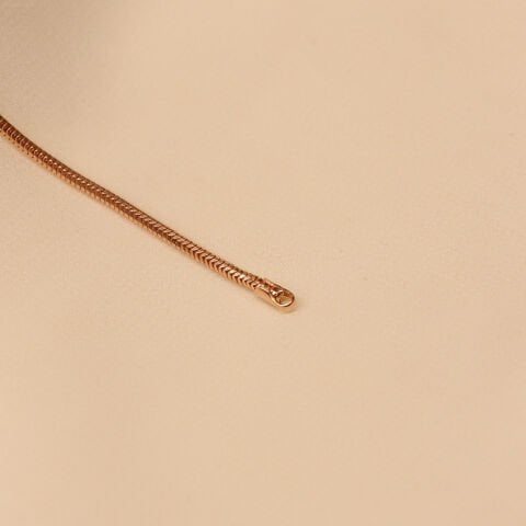 Rose Gold 2 Mm Tondo Balık Sırtı Zincir Modern Bileklik
