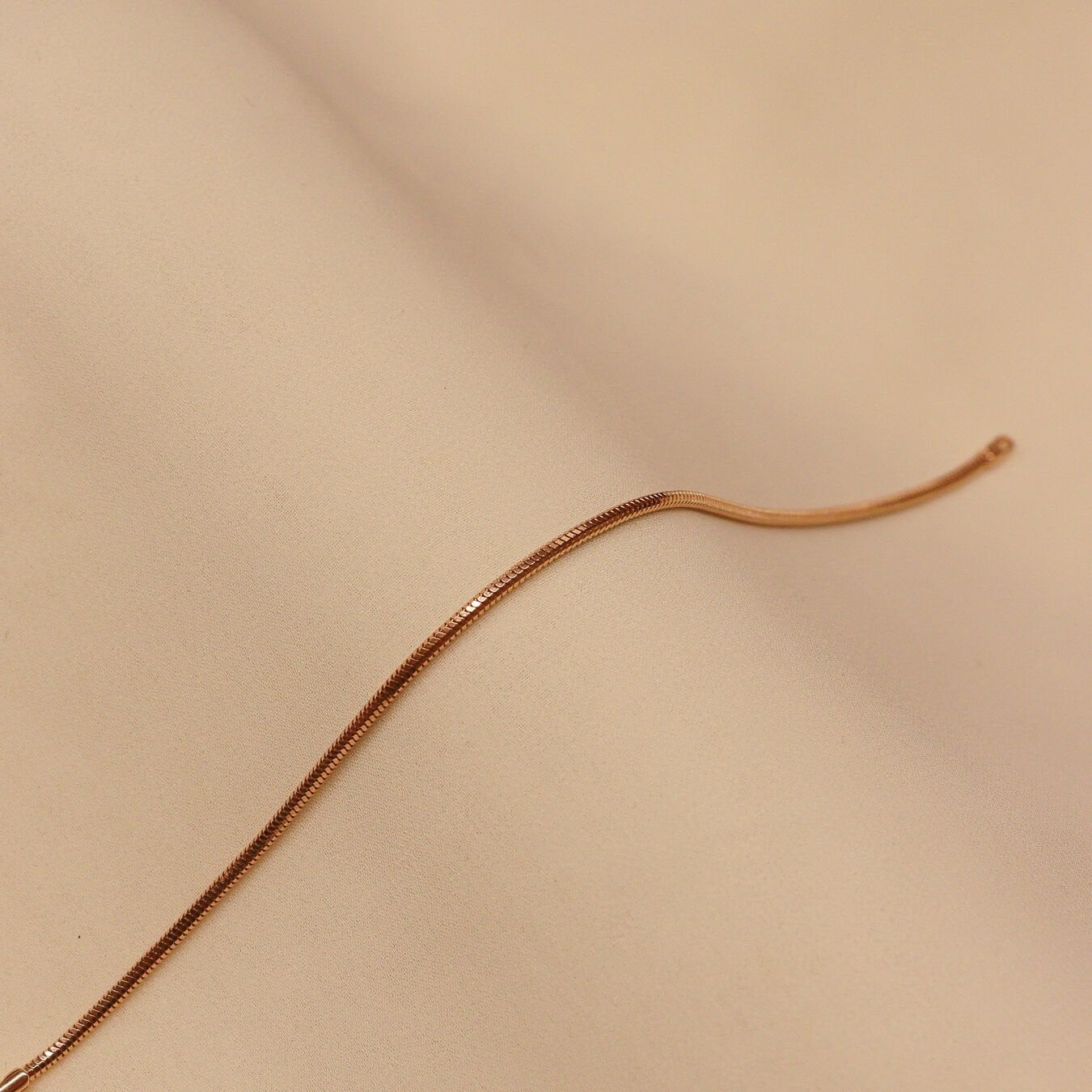 Rose Gold 2 Mm Tondo Balık Sırtı Zincir Modern Bileklik